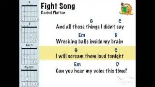 Play-Along Guitar - Fight Song - Rachel Platten