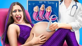 Rich Pregnant Mermaid at the Hospital! Crazy Pregnancy Moments and Hacks