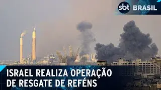 Exército israelense faz operação para resgatar reféns do Hamas | SBT Brasil (08/06/24)