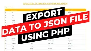 Export data to JSON File using PHP and MySQL