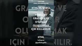 HTML WEBGL #shorts #yazılım #developer #css #yazılım #html #javascript #programming #kodlama  #js