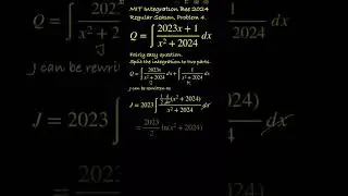 ∫(2023x + 1)/(x² + 2024 ) dx. MIT Integration Bee 2024, Regular Season, Problem 4.  