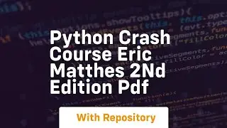 python crash course eric matthes 2nd edition pdf