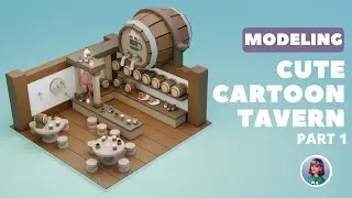 Cartoon Tavern in Maya - 3D Modeling Process. Part 1