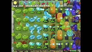 Plants vs. Zombies Lawn of Hell 2.2 - Melon-pult Vs All 99999 Zombies come out Survival Day Endless.