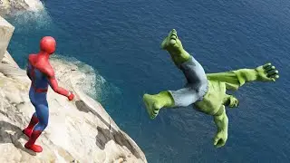 GTA 5 Spiderman vs Hulk Epic Ragdolls vol.5 | Euphoria Physics