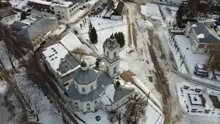 Таруса Собор святых апостолов Петра и Павла (аэросъёмка)