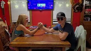 Arm Wrestling Sister Against Brother Ohh Yeah!!