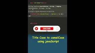 Title case to camelCase in 