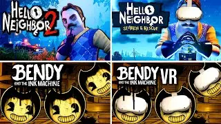 Flatscreen vs VR | Hello Neighbor 2 vs Hello Neighbor VR | BATIM vs BATIM VR | Full Game Walkthrough