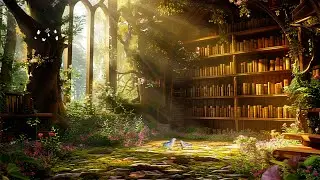 Enchanted Library in Fairy Forest | Peacful Magical Music & Ambience for Beat Insomnia, Heals Mind