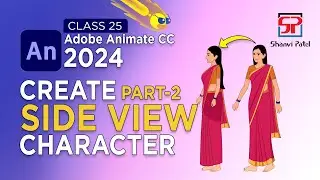 Adobe Animate CC 2024 Advance Level: Create Side View WOMEN character | 2D Animation Hindi | Part 2