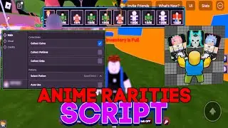 Anime Rarities Script / Hack GUI | Auto Roll, Auto Farm Coins, Collect Potions & More