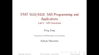 SAS - Lab 5 - SAS Functions
