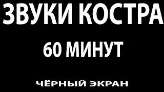 Звуки костра на дровах черный экран 60 минут