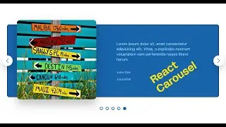 How to create image carousel using reactjs | Beginners Tutorial 