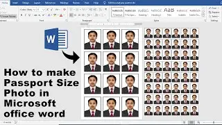 Ms word Tutorial: Passport Size photo make in Microsoft office word