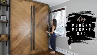 DIY MODERN MURPHY BED || MAKING A FOLD DOWN BED