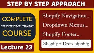 How to set shopify naviagtion | how to screate dropdown menu | How to create footer menus