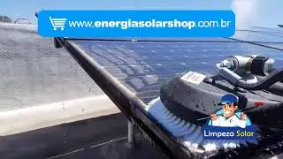 Limpeza de painel solar com escovas giratórias | Limpeza de placas solares com escovas rotativas