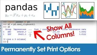 Permanently Set Pandas Print Display Options Output