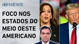 Eleição nos EUA: Trump e Kamala cumprem agenda em Wisconsin; Cristiano Vilela comenta