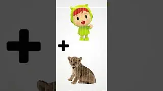 Pocoyo + Nina + Pato vs leopard+  lion+  wolf = Animation 1+1 