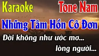 Những Tâm Hồn Cô Đơn Karaoke Tone Nam ( Bm ) Karaoke Lâm Organ - Beat Mới