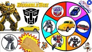 TRANSFORMERS BUMBLEBEE MOVIE Spinning Wheel Slime Game w/ Mini Transformers BotBots