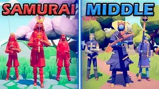 MIDDLE AGE TEAM vs SAMURAI TEAM - Totally Accurate Battle Simulator | TABS