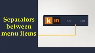 How to add separators between menu items | CSS | Menu | CSS Tutorial | Knowledge MeetUp