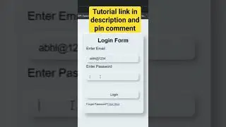 🔥Login Form Using HTML CSS || HTML TUT