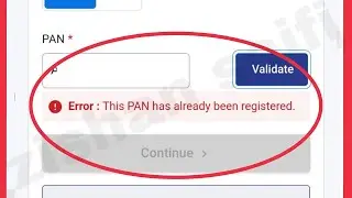 How To Fix Error This PAN Has already been registered Problem Solve in Income Tax Portal