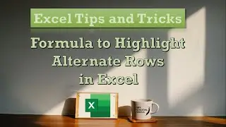 #shorts | Formula to Highlight Alternate Rows in Excel