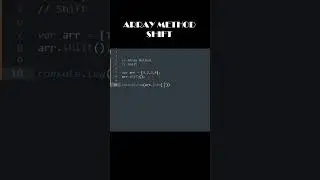 JAVASCRIPT ARRAY METHOD  - SHIFT