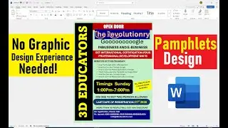 how to make pamphlets design in ms word