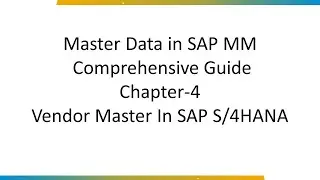 How to Create Vendor Master in SAP S4HANA