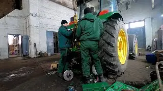 Установка ВОМ на John Deere 6110B