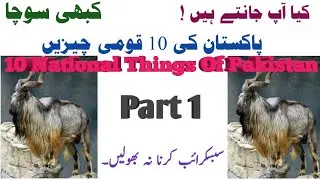 National Things Name of Pakistan in Urdu and hindi / Pakistan Ki 10 Qaomi Cheezy .