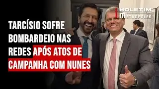 Tarcísio sofre bombardeio nas redes após atos de campanha com Nunes