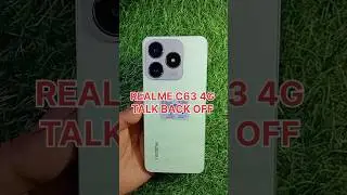 How To Off TalkBack From Realme C63 4G ⚡ How To Double Tab Screen Off From Realme C63 4g 🔥🔥 #shorts