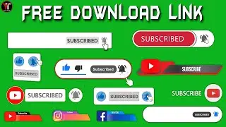 Top 10 Free Green screen subscribe button | subscribe button no copyright | YT Guide by RK