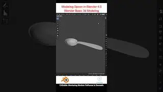 Modeling Spoon Blender 4.0 | Blender Basic 3d Modeling #spoon3dmodeling #blendershorts #spoon3dmodel