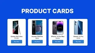 Responsive Product Cards Design using HTML and CSS.