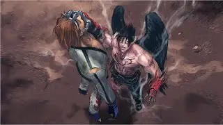 Tekken 7 Jin and Hwoarang beat each other male ryona/Gyaku ryona