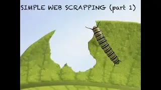 Web scraping  (Part1) : A simple HTML page