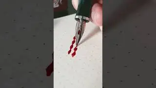 Three tined music flex nib in action (Noodler’s Triple Tail)