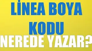 Linea Boya Kodu Nerede Yazar?