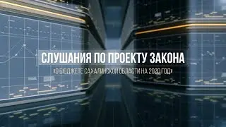 Слушания по проекту закона О бюджете Сахалинской области на 2020 год