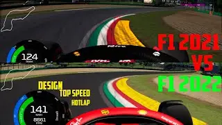 F1 2021 VS F1 2022 Side By Side Comparison Downforce Top Speed Hotlaps And Design Assetto Corsa